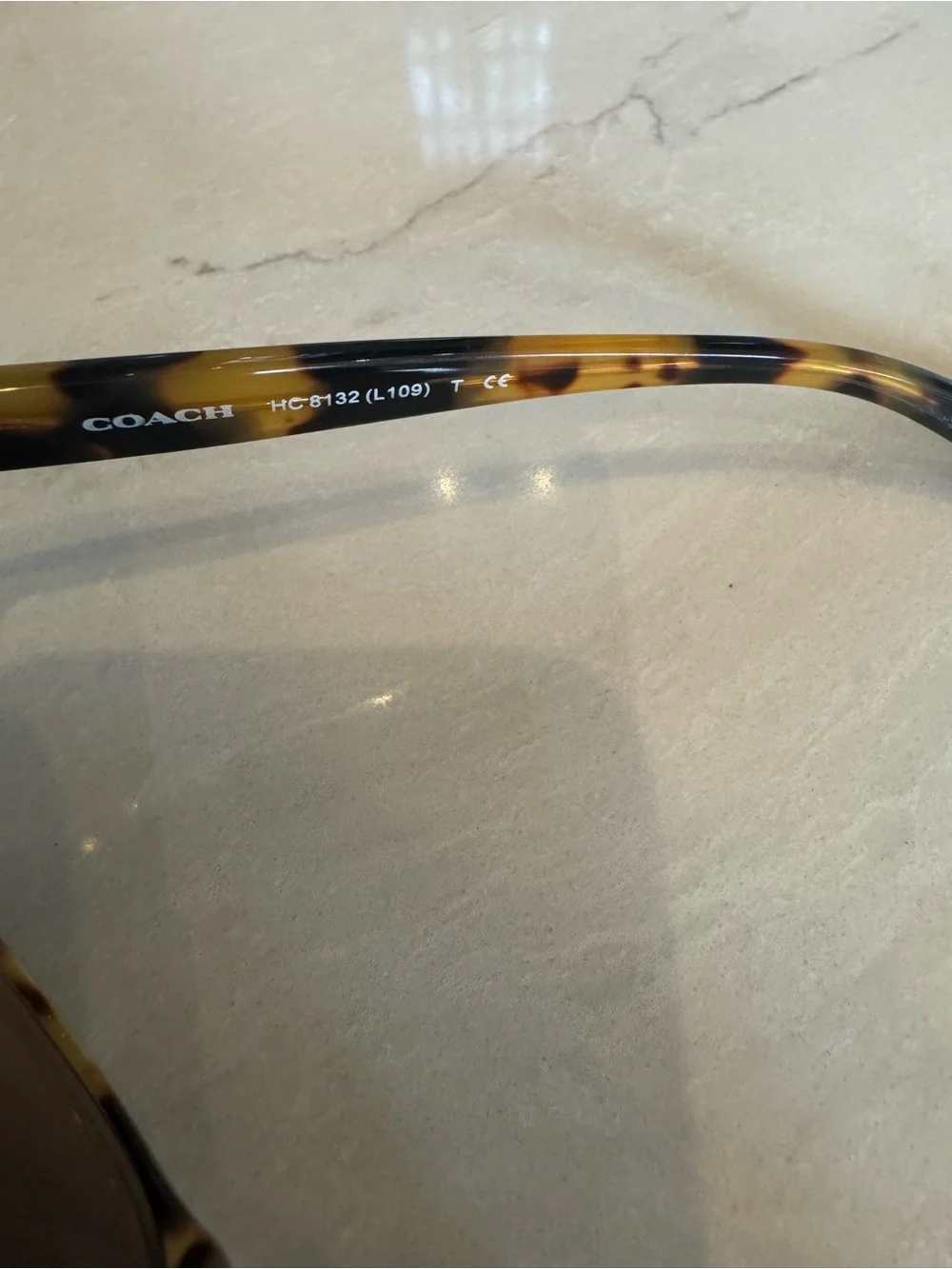 Coach Burgundy and Tortoiseshell Cat-Eye Sunglasses